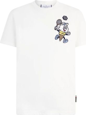 Philipp Plein T-shirt met ronde hals Gelato Monsters - Heren - T-shirts - Wit - S - Katoen - Tops