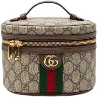 Gucci Pre-owned Vanity Bag - Dames - Vintage Mini Tas - Beige - ONE Size - Leer - Vintage