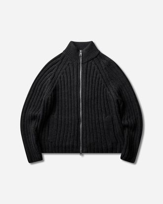 Our Legacy Men s Ultra Zip Funnel Sweater Charcoal
