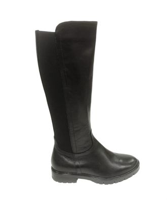 Eric Michael Womens Riley Leather Tall Boots In Black