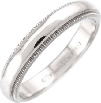 Tiffany & Co. Silver Platinum 950 Band Ring (Pre-Owned)