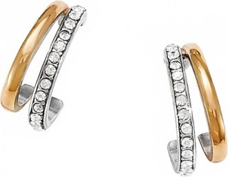 Brighton Neptunes Rings Medium Post Hoop Earrings In Silver