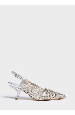 Marion Parke Melissa Slingback | Metallic Nappa in Silver/gold at Nordstrom, Size 35.5