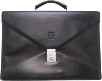 Loewe Pre-owned Handbags, male, Black, Size: ONE SIZE Pre-owned Briefcase