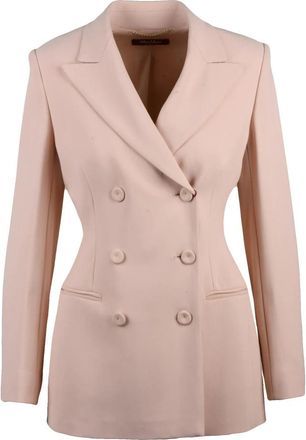 Max Mara Madras Blazer - Dames - Blazers - Roze - XS - Leer - Jassen