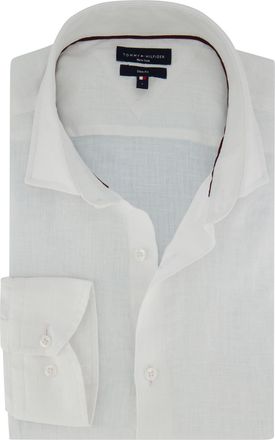 Tommy Hilfiger overhemd effen wit Tommy Hilfiger 100% linnen