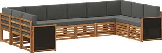 vidaXL Conjunto De Sof&aacute;s De Exterior 7 Uds. Natural Y Antracita Vidaxl