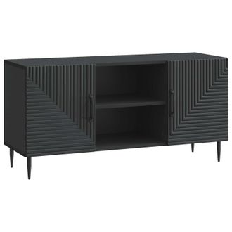 vidaXL Mueble De Tv Negro 102 X 34,5 X 50 Cm Madera De Ingenier&iacute;a Vidaxl
