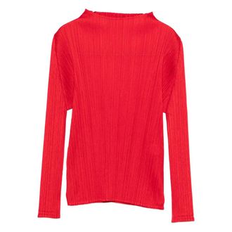 Pleats Please Issey Miyake Shirts Red
