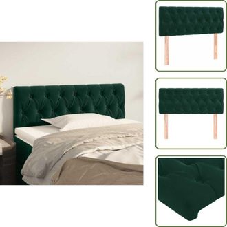 vidaXL The Living Store Testiera Verde Scuro 100x7x78/88 cm in Velluto - Testiera in velluto