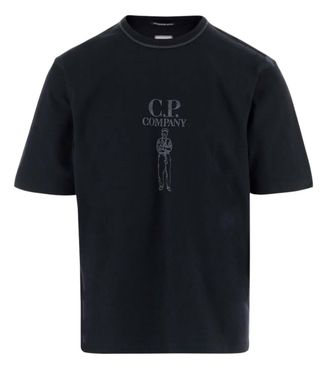 C.P. Company Black Logo Crew Neck T-Shirt