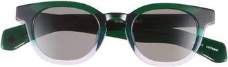 Eyebobs Total Wit 45mm Round Polarized Sunglasses in Emerald /Rose Quartz /Grey at Nordstrom
