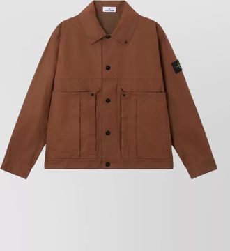 Stone Island cotton ripstop jacket double layer design