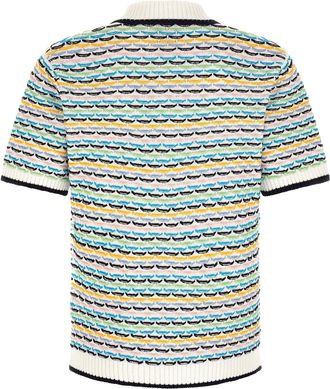 Casablanca Tuck Stitch Polo Shirt - Multicolor