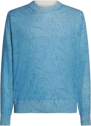 Etro paisley-print jumper - men - Silk/Cashmere - XXXL - Blue