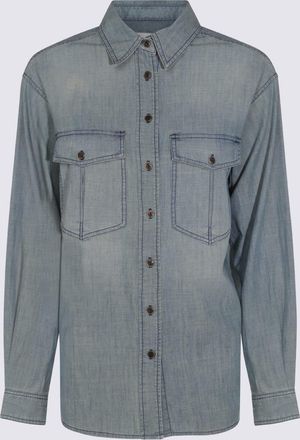 Isabel Marant Blue Cotton Ovelia-ga Shirt