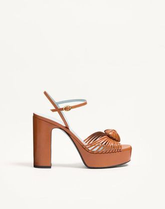 Valentino Garavani Coeur Royal Platform Sandal In Kidskin 115Mm Wo