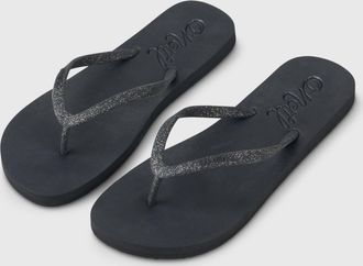 O'Neill Zehentrenner ONEILL PROFILE GLITTER SANDALS, Damen, Gr. 36, schwarz out, Synthetik, Schuhe Zehentrenner, sportlicher Stil, leicht profilierte Gummisoh