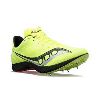 Saucony Mens Velocity Mp Spike Shoes In Citron/black