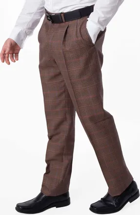 Bally Plaid Tailored Straight-Leg Wool Trousers