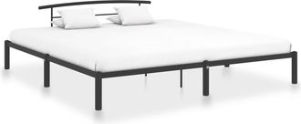 vidaXL Estructura De Cama Sin Colch&oacute;n Metal Negro 180x200 Cm Vidaxl