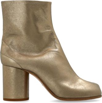 Maison Margiela Tabi Enkellaarsjes - Dames - Laarzen met Hak - Geel - 37 EU - Leer - Schoenen