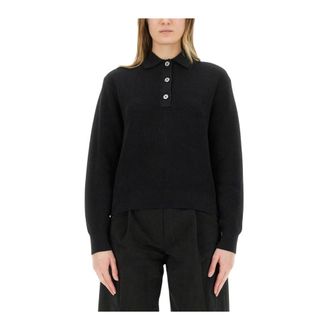 STUDIO NICHOLSON Polo Shirts, female, Black, Size: XS Chesapeake Knit