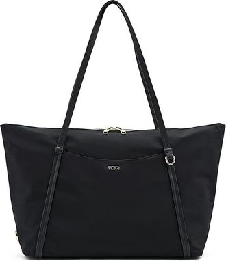 Tumi Q Tote Tote Handbags Black/Gold, Leather