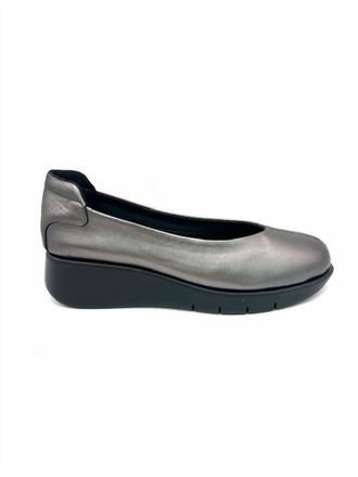 Saydo Womens Sonia Ballet Flat In Satin Anthracite
