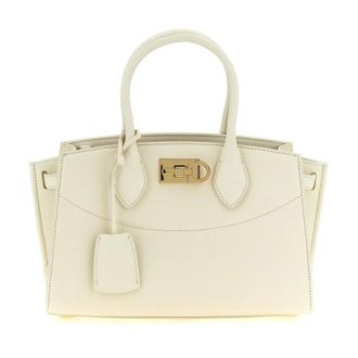 Ferragamo Bolso de mano Gancini Lock - Bags - Mujer - Blanco - ONE SIZE