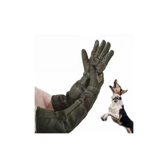 OEM Guantes De Cuero Para Manipulaci&oacute;n De Animales - Impermeables - Largo Hasta Antebrazo - Protecci&oacute;n Contra Mordeduras Y Ara&ntilde;azos - 1 Par