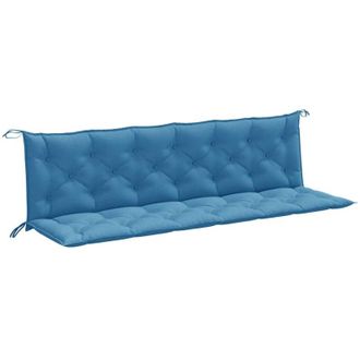 vidaXL Vidaxl - Cojines Para Banco Jard&iacute;n 2 Uds Tela Azul Melange 200x50x7 Cm