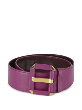 Saint Laurent leather belt - women - Leather - One Size - Purple