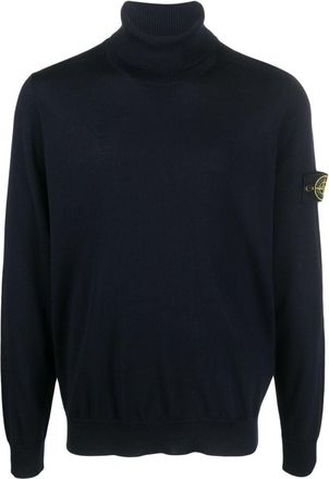 Stone Island Roll-Neck Fine Knit Wool Jumper Clothing