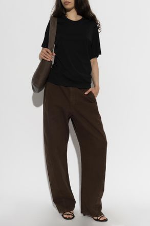 Christophe Lemaire Crew Neck T-shirt, Womens, Black