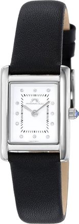 Porsamo Bleu Karolina Womens Diamond Watch with Black Leather Band