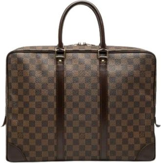 Louis Vuitton Pre-owned Porte Documents Voyage - unisex - Pre-owned - Bruin - Maat: ONE Size Leer