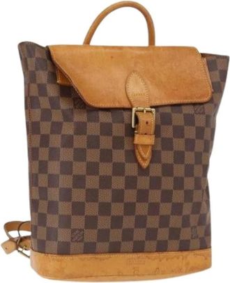 Louis Vuitton Pre-owned Backpacks, female, Brown, Size: ONE SIZE Pre-owned Vintage Canvas Backpack