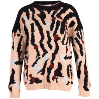 Chlo&eacute; Pre-owned Womens Printed Chunky Knit Sweater in Multicolor Cashmere - Multicolour - Size X-Small