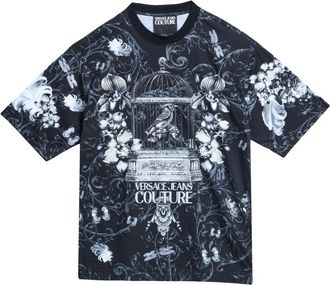 Versace Jeans Couture Cabinet De Curiosit&eacute; Relaxed-Fit T-Shirt - Heren - T-shirts - Zwart - M - Katoen - Tops