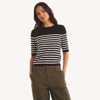 Nautica Womens Striped Sweater