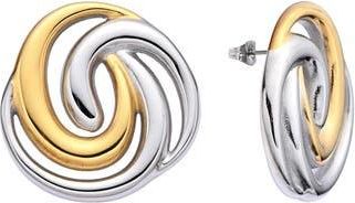 Eye Candy Los Angeles Nova Two-Tone Stud Earrings in Gold/Silver at Nordstrom Rack