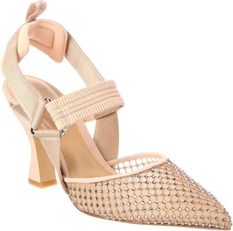 Fendi Fendi Colibri Mesh & Suede Slingback Pump