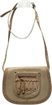 Chlo&eacute; Pre-owned Cross Body Bags, female, Beige, Size: ONE SIZE Pre-owned Canvas Shoulder Bag