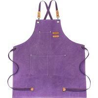 OEM Delantal Vaquero (violeta) Con Bolsillos Para Peluqueros, Pintores, Jardineros Y Estilistas, Tanto Para Hombres Como Para Mujeres - Crezuo
