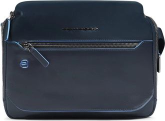 Piquadro Blue Square Mini Personaliseerbare Crossbody - Dames - Schoudertassen - Blauw - ONE Size - Leer - Tassen