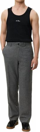 Les Deux Como Pinstripe Mouline Pant In Grey