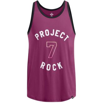 Under Armour Heren-tanktop met ronde hals van Project Rock (Paars)