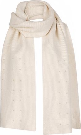 Esqualo Pearls Scarf In Off White