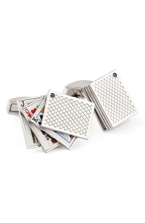 Tateossian Playing Cards Cuff Links in Silver at Nordstrom